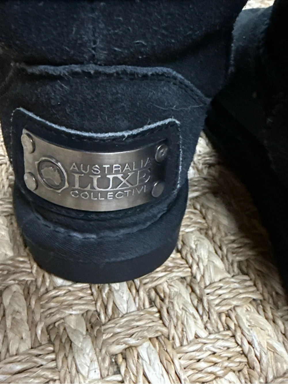 Australia Luxe Collective Spartan Knit - Short Boots Women Sz 5 Black Suede